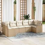 vidaXL Tuinbank Set Beige poly rattan, Tuin en Terras, Verzenden, Nieuw