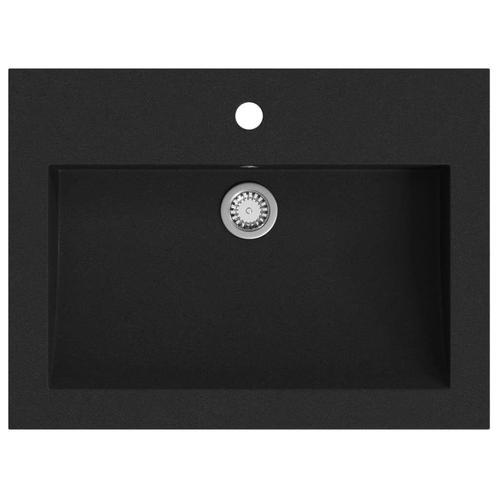 Wasbak Zwart 60x45 cm | Retour Deal | 40% Korting, Huis en Inrichting, Badkamer | Badkamermeubels, 50 tot 75 cm, Nieuw, Wasbak of Wastafel