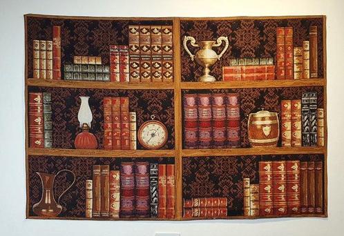 Esclusivo arazzo con Libreria - 92x140cm - Textile - 140 cm, Antiquités & Art, Curiosités & Brocante