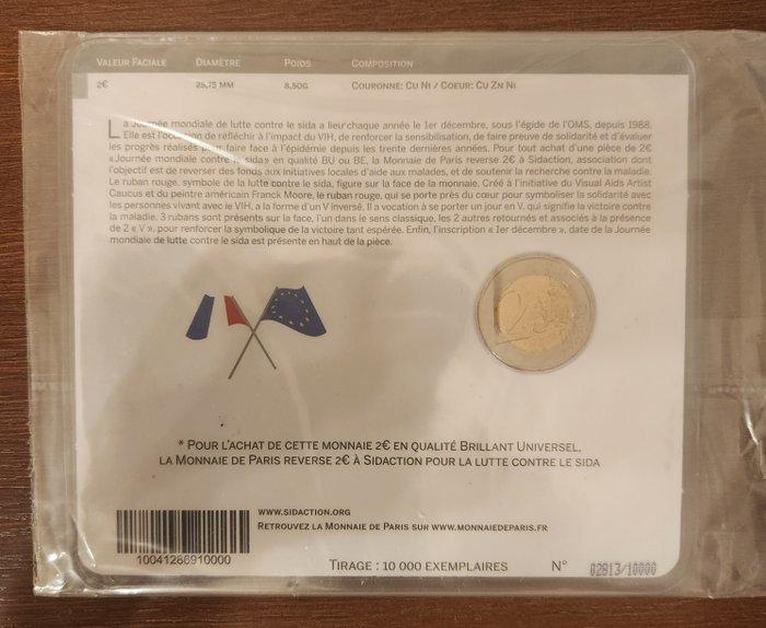 Frankrijk. 2 Euro 2014 Sidaction (Zonder Minimumprijs), Postzegels en Munten, Munten | Europa | Euromunten