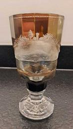 Tasse - Boheemse Amber Kristallen Bokaal - Cristal, Antiek en Kunst