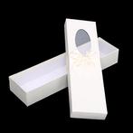 Bloemendoos 36cm rose box met venster en strik creme, Huis en Inrichting, Nieuw