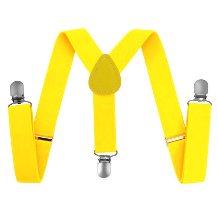 Fako Fashion - Kinder Bretels - Effen - 65cm - Lichtgeel, Kinderen en Baby's, Kinderkleding | Overige, Verzenden