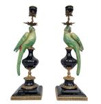 Papegaaien - Chandelier - Bronze, Porcelaine