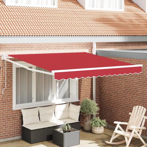 vidaXL Uittrekbare Zonnescherm Rood 300 x 250 cm, Tuin en Terras, Zonneschermen, Nieuw, Verzenden
