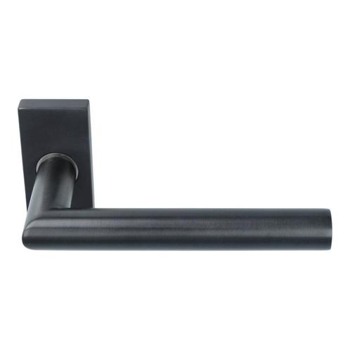 Deurklink Wendy op rechthoekig rozet PVD gunmetal, Doe-het-zelf en Bouw, Hang- en Sluitwerk, Klink of Kruk, Nieuw, Overige materialen