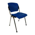 Gebruikte stapelbare kunststof stoel – blauw, Ophalen of Verzenden