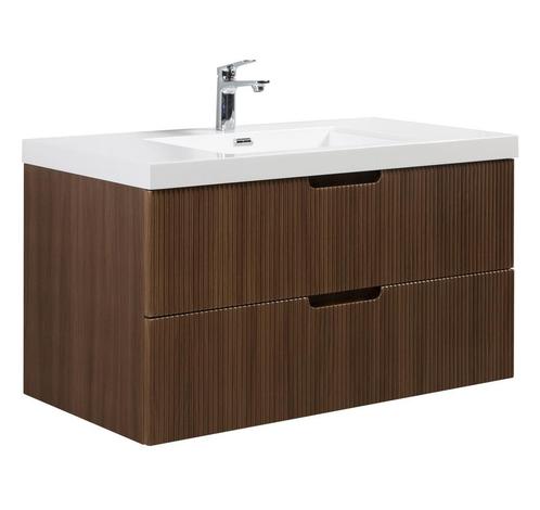 Badkamermeubel Set Thermis 100cm Bruin Teak Badmeubel, Maison & Meubles, Salle de bain | Meubles de Salle de bain, Envoi