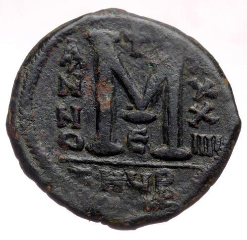 Byzantijnse Rijk. Justinianus I (527-565 n.Chr.). Follis, Postzegels en Munten, Munten | Europa | Niet-Euromunten