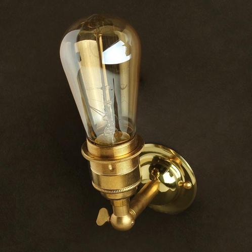 Wandlamp Kingston Messing E27, Huis en Inrichting, Lampen | Overige, Verzenden