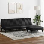 vidaXL 2-delige Loungeset kunstleer zwart, Huis en Inrichting, Verzenden, Nieuw