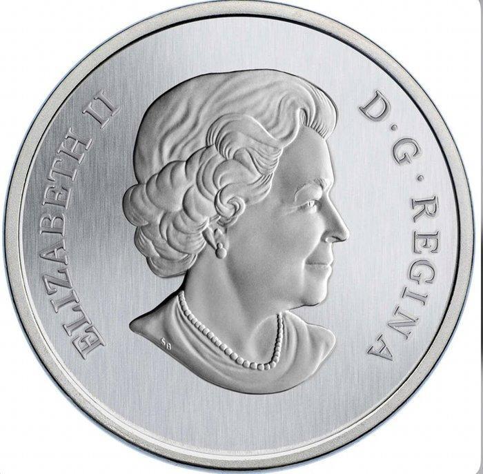 Canada. 25 Cent 2014 Water-Lily And Leopard Frog - Coloured, Postzegels en Munten, Munten | Europa | Niet-Euromunten