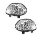 Phares Pour Renault Clio 98-01 Angel Eyes Fond Chromé, Verzenden