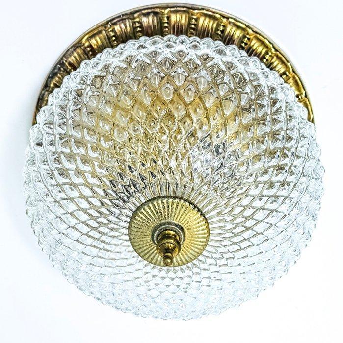 Plafondlamp - Messing, Kristal, Antiek en Kunst, Curiosa en Brocante