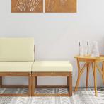 vidaXL Buiten Voetenbank Massief Acacia Hout Naturel, Tuin en Terras, Verzenden, Nieuw