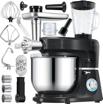KESSER® 3-in-1 keukenmachine - Kneedmachine - 5,5L - Zwart •, Verzenden