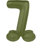 7 Jaar Cijfer Ballon Groen Mat 41cm, Hobby en Vrije tijd, Nieuw, Verzenden