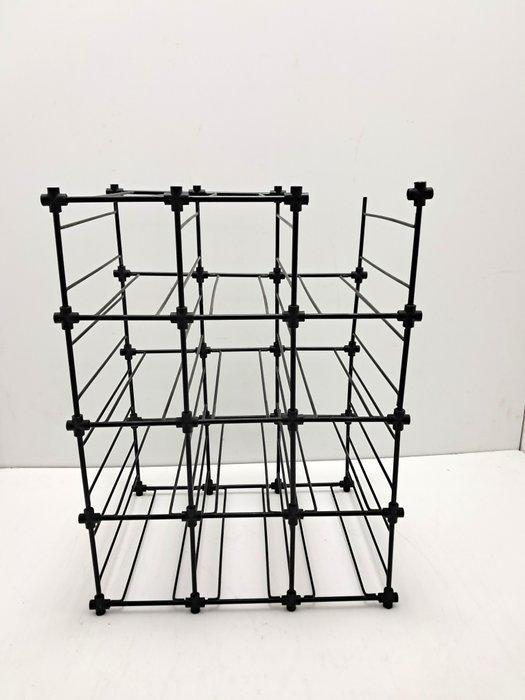 Wijnrek - Metaal - modulair wijnrek van zwart staal, Antiek en Kunst, Kunst | Designobjecten