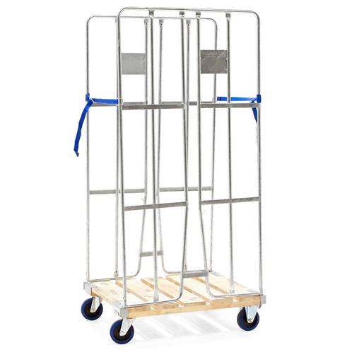 Gebruikte rolcontainer 2-heks klemhekken + 2 spanbanden, Doe-het-zelf en Bouw, Transportwagens, Gebruikt, Ophalen of Verzenden