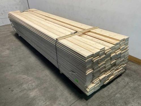 Veiling - 30x Vuren blokhutprofiel mes- en groef 420x14,5x2,, Doe-het-zelf en Bouw, Hout en Planken, Nieuw
