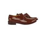 TESTONI Vietri Derby Shoes Lux Calf Brush Off Espresso 8, Nieuw