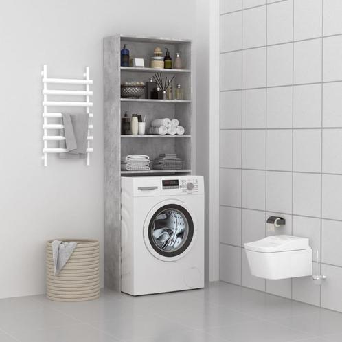 vidaXL Wasmachinekast 64x24x190 cm betongrijs, Elektronische apparatuur, Wasmachines, Nieuw, Verzenden