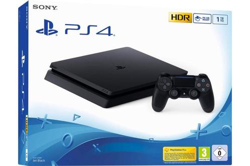 Playstation 4 Slim 1TB + V2 Controller in Doos, Games en Spelcomputers, Spelcomputers | Sony PlayStation 4, Zo goed als nieuw