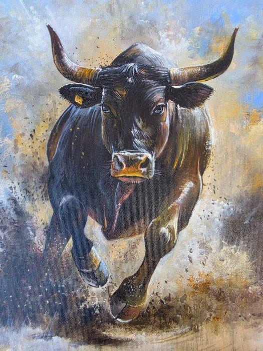 Alexander Nakonechnyi (XX-XXI) - Toro indomito, Antiquités & Art, Art | Peinture | Classique