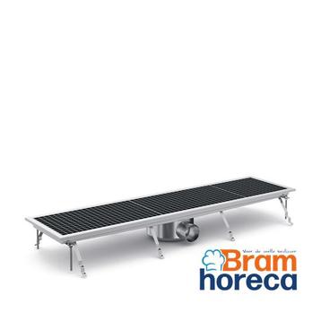 RVS vloerput met zijuitlaat | 1181x300x140 mm, Verzenden