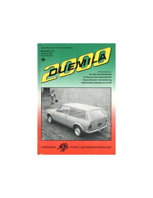 1989 ALFA ROMEO CLUB DUEMILA MAGAZINE 13 NEDERLANDS, Livres, Autos | Brochures & Magazines