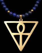 Lapis lazuli - Ketting - Egyptisch kruis van het leven Ankh