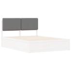 vidaXL Bedframe met Gevoerde Hoofdbord Lichtgrijs 180 x 200, Huis en Inrichting, Slaapkamer | Bedden, Verzenden, Nieuw