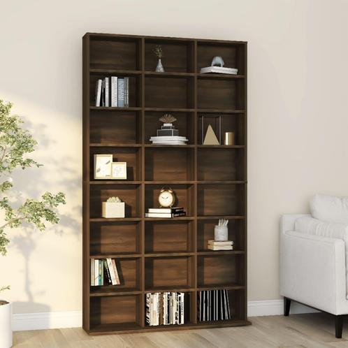 vidaXL Cd-kast 102x23x177,5 cm bewerkt hout bruin eikenkleur, Huis en Inrichting, Woonaccessoires | Cd- en Dvd-rekken, Nieuw, Verzenden