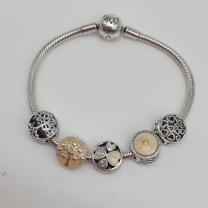 Zonder Minimumprijs - Pandora - Bedelarmband - 14 karaat, Handtassen en Accessoires, Antieke sieraden