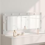 vidaXL Make-up Spiegel Wit 100 x 45 x 18 cm Bewerkt hout en, Huis en Inrichting, Verzenden, Nieuw