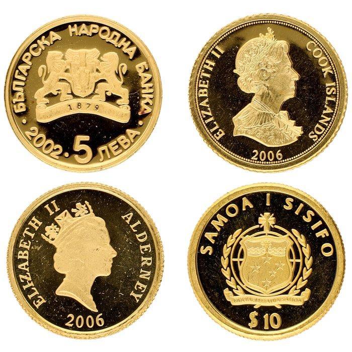 Alderney, Cookeilanden, Samoa, Bulgarije. 2004/2008 -, Postzegels en Munten, Munten | Europa | Niet-Euromunten