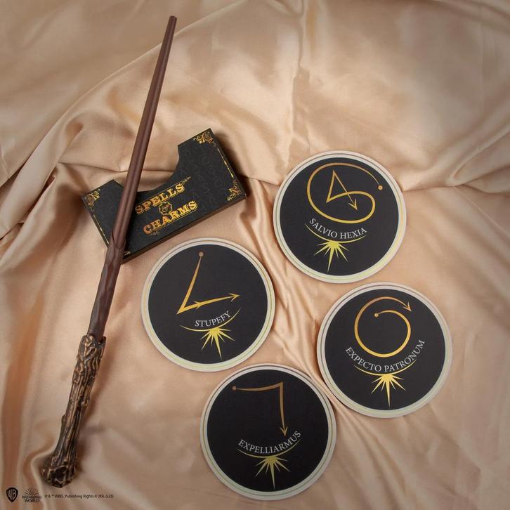 Harry Potter Spells & Charms Set 1 Onderzetters (4x), Verzamelen, Harry Potter, Ophalen of Verzenden
