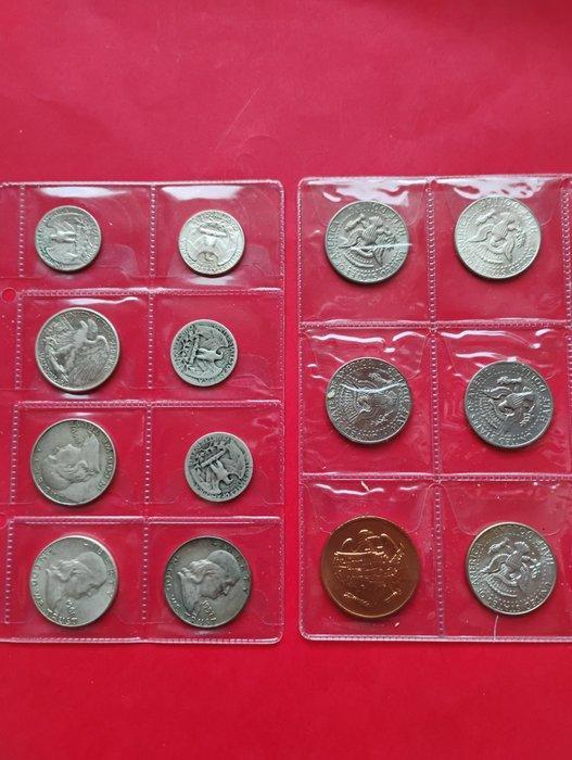 Verenigde Staten. Lotto di 14 monete 1934/1995, di cui 10 in, Postzegels en Munten, Munten | Europa | Niet-Euromunten