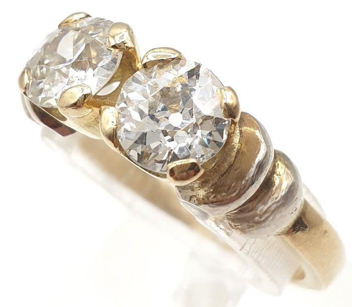 Ring - 18 karaat Geel goud - 1.40ct. tw. Diamant, Handtassen en Accessoires, Ringen
