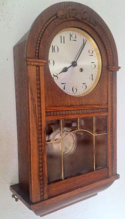 Wandklok - - Eik - 1920-1930, Antiquités & Art, Antiquités | Horloges