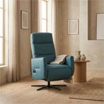 Leren handmatige relaxfauteuil Pride - Toledo Turquoise, Huis en Inrichting, Nieuw, Ophalen of Verzenden, Modern, 50 tot 75 cm