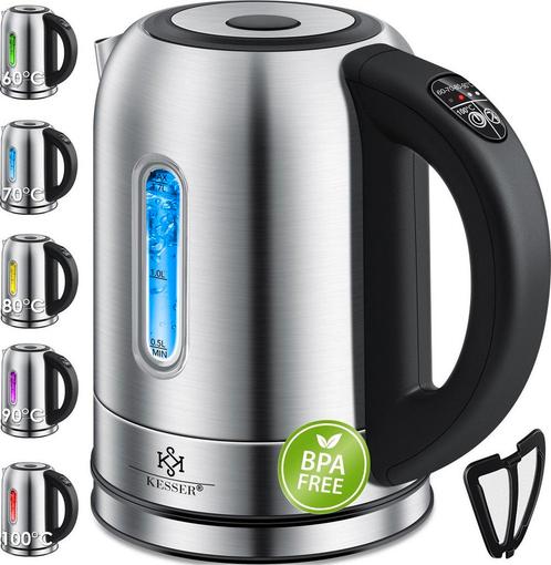 KESSER® RVS Waterkoker - 1,7L - 2200W - Warmhoudfunctie - Zi, Huis en Inrichting, Woonaccessoires | Overige, Verzenden