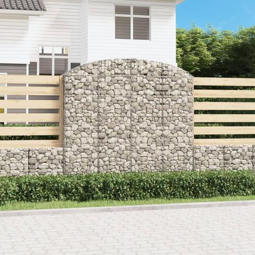 vidaXL Panier de gabions arqué 200x30x180/200 cm Fer, Jardin & Terrasse, Pots de fleurs, Neuf, Envoi