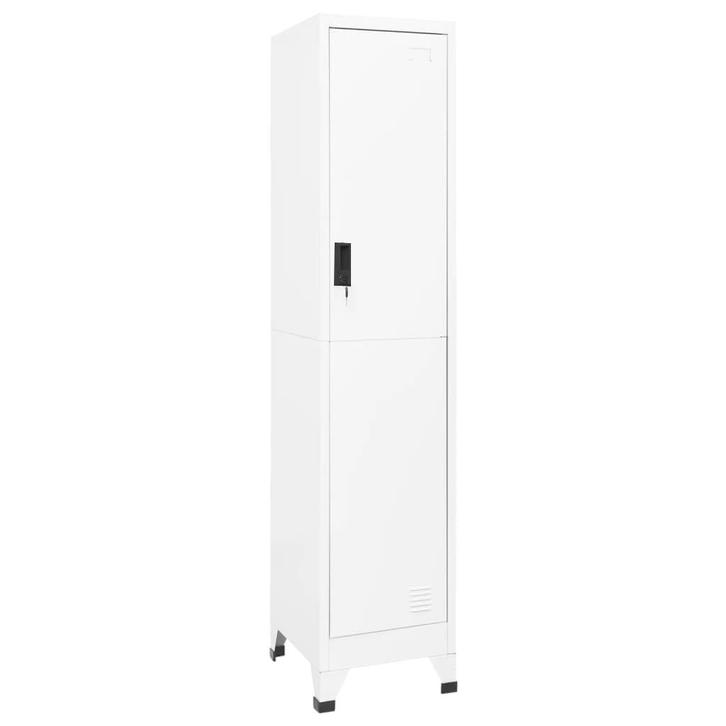 vidaXL Lockerkast 38x45x180 cm staal wit, Huis en Inrichting, Kasten | Overige, Nieuw, Verzenden