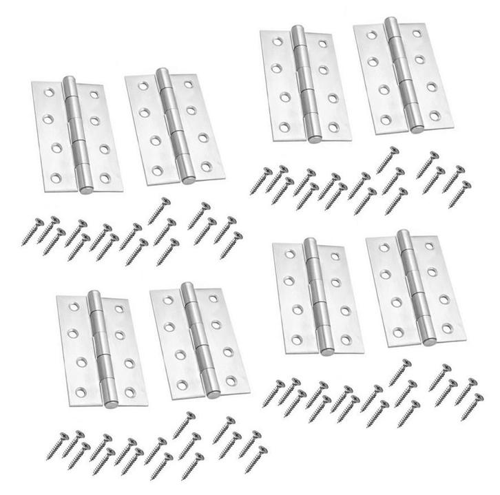 Set van 8 metalen scharnieren (102x60 mm) met schroeven, Doe-het-zelf en Bouw, Gereedschap | Overige machines, Nieuw, Verzenden