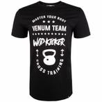 Venum T Shirts Wod Kicker Zwart Wit Venum Fitness Kleding, Vechtsport, Verzenden