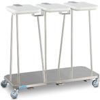 Afvalzakhouder | RVS | Klapdeksel | Wielen (Geremd) |, Verzenden, Nieuw in verpakking