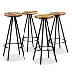 vidaXL Tabourets de bar lot de 4 bois massif de, Verzenden, Neuf