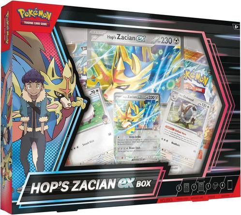 Pokémon Hops Zacian ex Box, Hobby en Vrije tijd, Verzamelkaartspellen | Pokémon, Booster, Nieuw, Foil, Verzenden