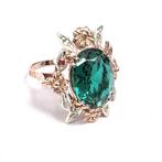 Zonder minimumprijs - Ring - 9 kt. Roségoud, Zilver Spinel -, Nieuw